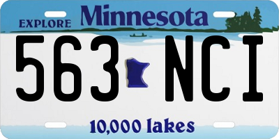 MN license plate 563NCI