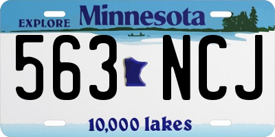 MN license plate 563NCJ