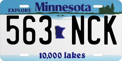 MN license plate 563NCK