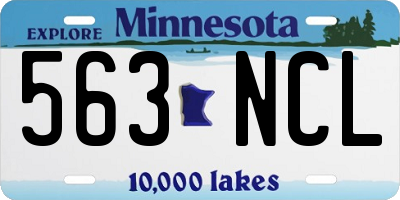 MN license plate 563NCL