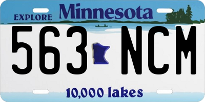 MN license plate 563NCM