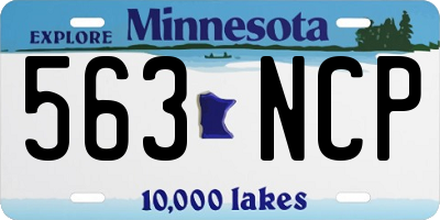 MN license plate 563NCP