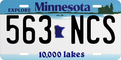 MN license plate 563NCS