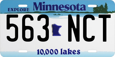 MN license plate 563NCT