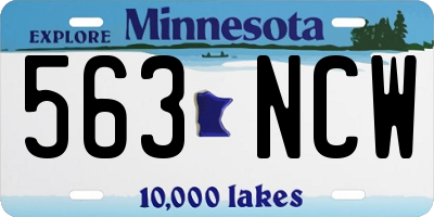 MN license plate 563NCW