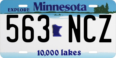 MN license plate 563NCZ
