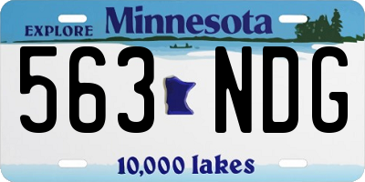 MN license plate 563NDG