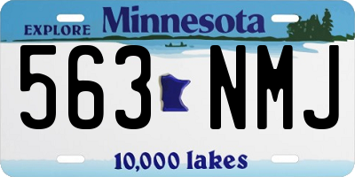 MN license plate 563NMJ