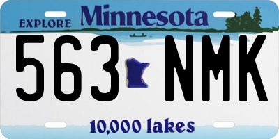 MN license plate 563NMK