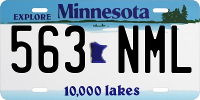MN license plate 563NML
