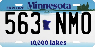 MN license plate 563NMO