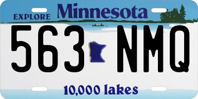 MN license plate 563NMQ