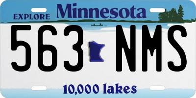 MN license plate 563NMS