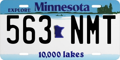 MN license plate 563NMT