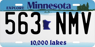 MN license plate 563NMV