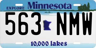 MN license plate 563NMW