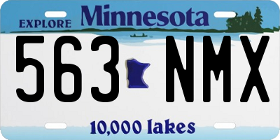 MN license plate 563NMX