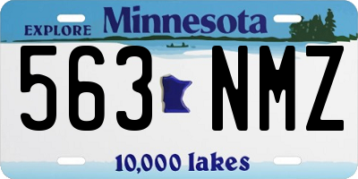 MN license plate 563NMZ