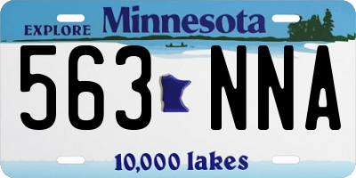 MN license plate 563NNA