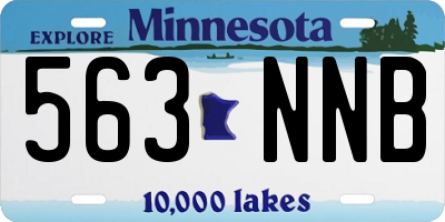 MN license plate 563NNB