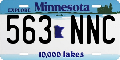 MN license plate 563NNC