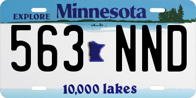 MN license plate 563NND
