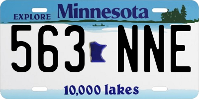 MN license plate 563NNE