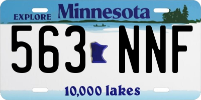 MN license plate 563NNF