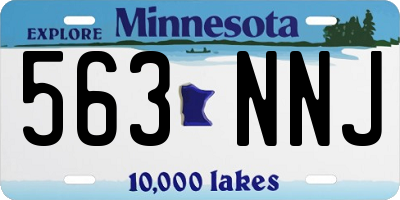 MN license plate 563NNJ