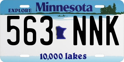 MN license plate 563NNK