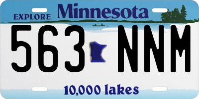 MN license plate 563NNM