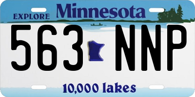 MN license plate 563NNP