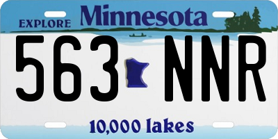 MN license plate 563NNR