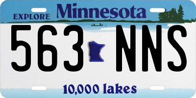 MN license plate 563NNS