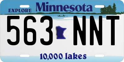 MN license plate 563NNT