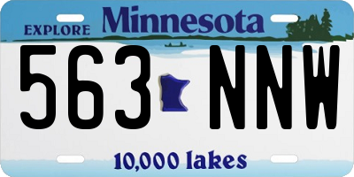 MN license plate 563NNW