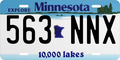 MN license plate 563NNX