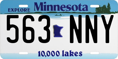 MN license plate 563NNY