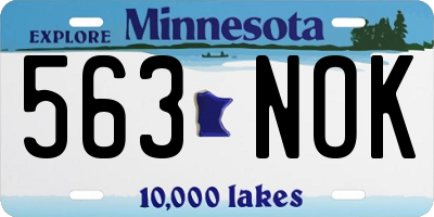 MN license plate 563NOK