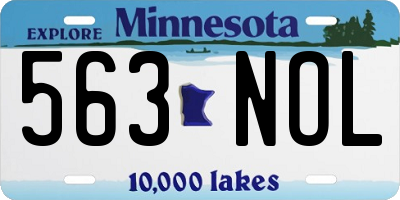 MN license plate 563NOL