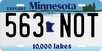 MN license plate 563NOT