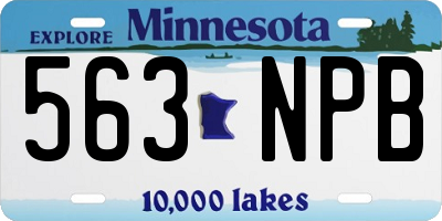 MN license plate 563NPB