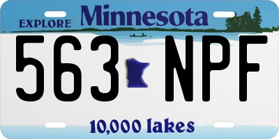 MN license plate 563NPF