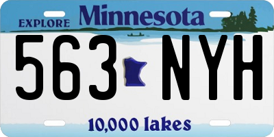 MN license plate 563NYH