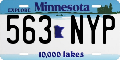 MN license plate 563NYP