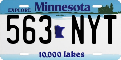 MN license plate 563NYT