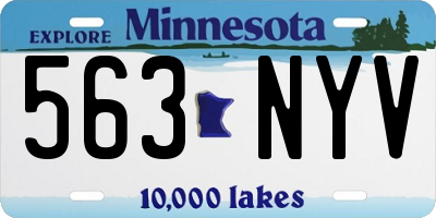MN license plate 563NYV