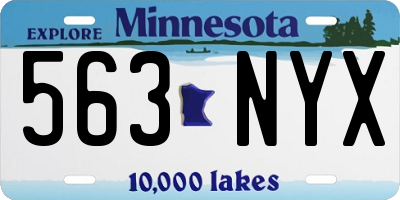 MN license plate 563NYX