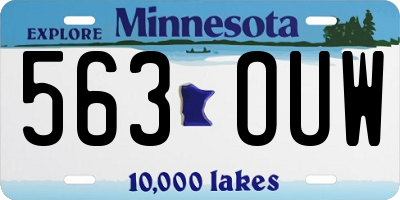 MN license plate 563OUW