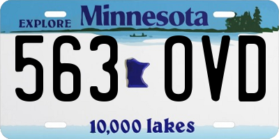 MN license plate 563OVD